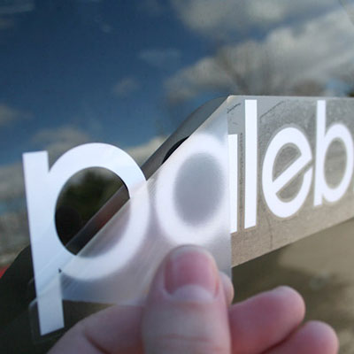 Vinyl prespaced lettering