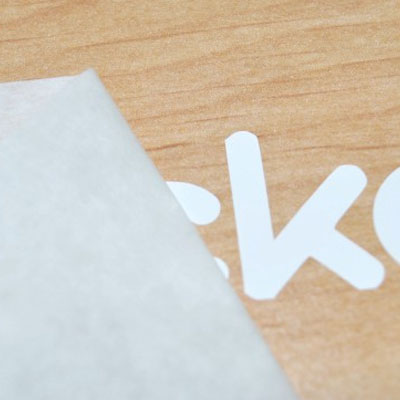 Vinyl prespaced lettering
