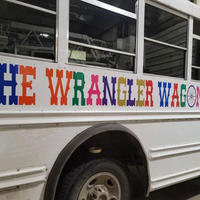 Vinyl prespaced lettering