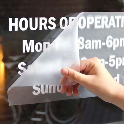 Vinyl prespaced lettering