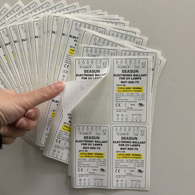 Adhesive Labels for electrical cabinets
